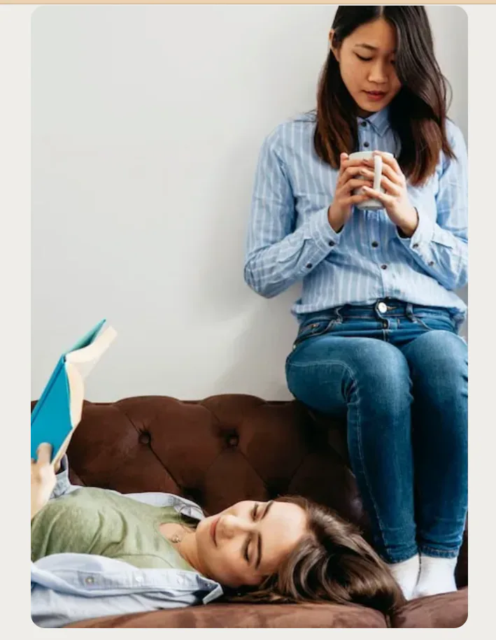 Teen with a friend during a difficult moment